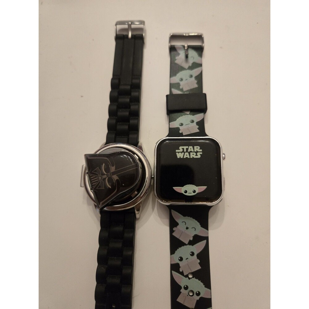 Darth Vader Spinner Watch + Baby Yoda Touch Screen Digital Watch. 2 For 1